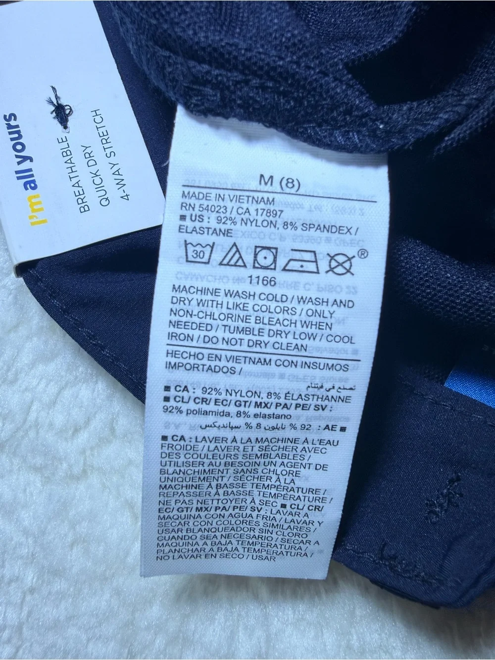 NWT-Old Navy Go-Dry Shorts Boys Navy Stretch Performance Active Athletic M (8)